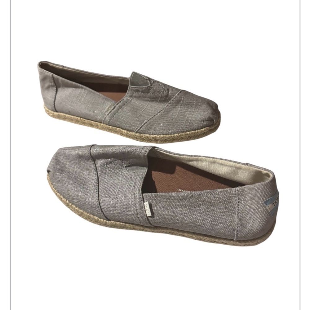 Toms Gray Espadrilles Men’s Size 8.5 or Women’s 10